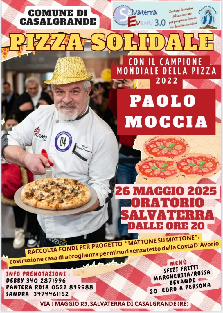 Pizza solidale – Raccolta fondi progetto “Mattone su mattone”